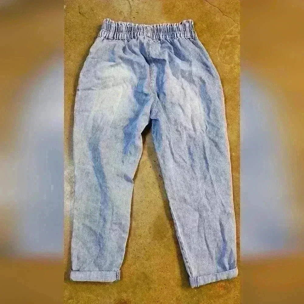 Easel High Rise Elastic Pocket Distressed Jeans Small - Picture 8 of 11